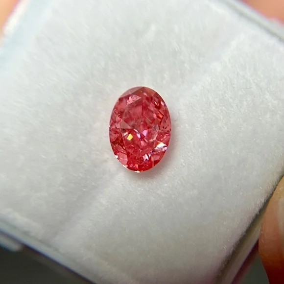 💖 1.13 CT Certified Lab Grown Fancy VIVID PINK Diamond VS1
